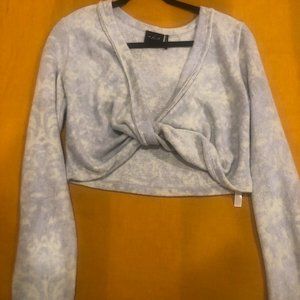 Blue & Green Long Sleeve Crossed Shirt (M)